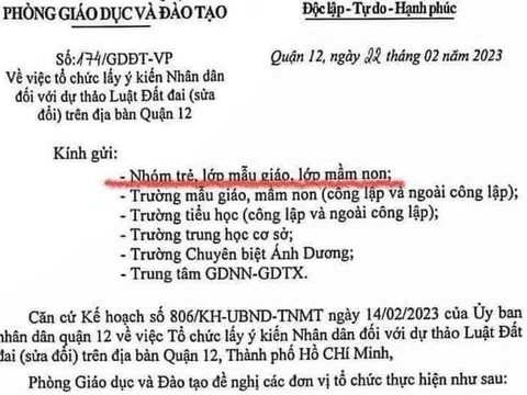 Xôn xao hội nghị lấy ý kiến của trẻ em vào Dự thảo Luật Đất đai sửa đổi